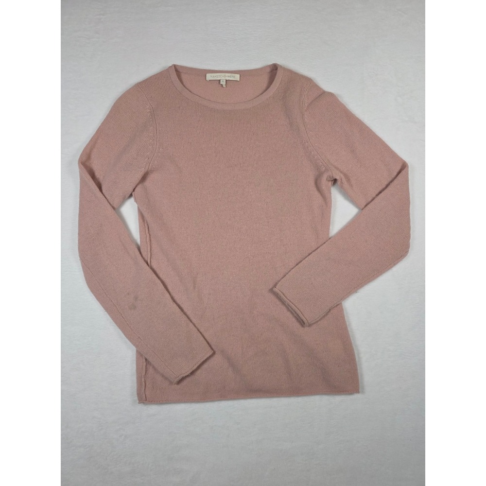 Naked Cashmere Crewneck Sweater 100% Cashmere Medium‎ Pink Luxury Minimalist